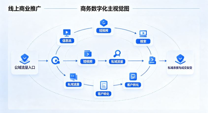 云龙区线上商业推广怎么做？全域流量闭环搭建与低成本转化实战指南